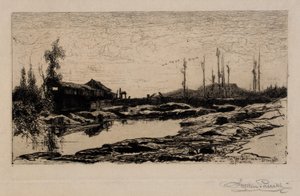 Na rzece Schroon - susza autorstwa Stephen Parrish