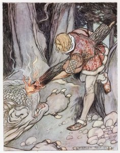 Ilustracja do Zygfryda pogromcy smoków (kolor lito)