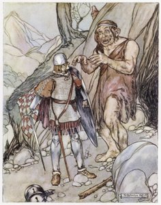 Ilustracja do Zygfryda pogromcy smoków (kolor lito) autorstwa Stephen Reid