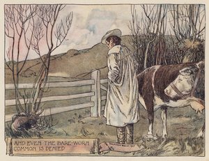 Ilustracja do The Deserted Village autorstwa Olivera Goldsmitha (kolorowa litografia) autorstwa Stephen Reid