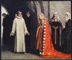 Św. Bernard i jego siostra Hombeline, ilustracja z „Helmet & Cowl: Stories of Monastic and Military Orders” W.M. Letts i MFS Lets autorstwa Stephen Reid