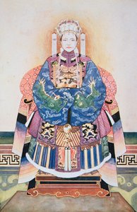 Tzu-Hsi, po chińskim rysunku (akwarela na papierze) autorstwa Stephen Reid