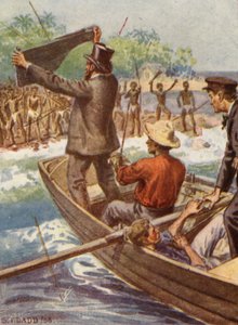 Ilustracja przedstawiająca życie biskupa Pattesona (kolorowa litografia)