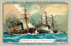 Bitwa morska w Hawanie, 9 listopada 1870 (chromolitho)