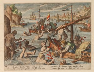 Łowienie koralowców. Z serii Polowanie na dzikie zwierzęta, ptaki i ryby, 1578.