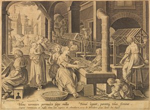 Ekstrakcja jedwabiu Vermis sericus, po 1640 r.