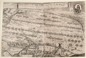 Opis armii koni i stóp Jego Królewskich Mości i Sir Thomasa Fairefaxa; 14 czerwca 1645 autorstwa Streeter