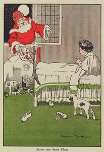 Bertie widzi Świętego Mikołaja, ilustrację książkową autorstwa Stuart Barker