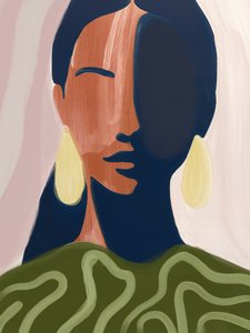 Spokojna, abstrakcyjna kobieta autorstwa Studio Palette