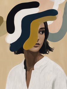 Zamyślone, abstrakcyjne spojrzenie autorstwa Studio Palette