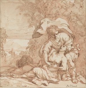 Prokrys i Cefalus (?) autorstwa Studio of Simon Vouet