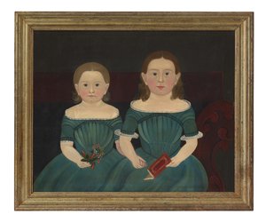 Mary i Elizabeth Hathaway, ok. 1849 (olej na płótnie) autorstwa Sturtevant J. Hamblin