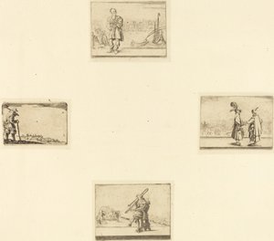 Arkusz akwafort autorstwa Style of Jacques Callot