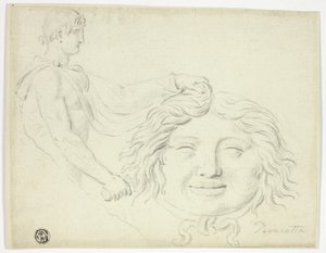 Perseusz i głowa Gorgony autorstwa Style of Jacques Louis David