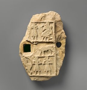 Reliefowa tablica ze sceną bankietową, ok. 2600–2500 pne (alabaster gipsowy) autorstwa Sumerian Sumerian