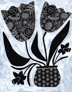Wzorzyste kwiaty w stylu ludowym autorstwa Susan Black