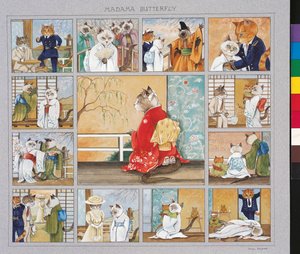 Ilustracja z Cats Galore! A Compendium of Cultured Cats (wyd. 2015)