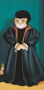 Ilustracja z Cats Galore! A Compendium of Cultured Cats (wyd. 2015) autorstwa Susan Herbert