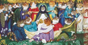 Ilustracja z Cats Galore! A Compendium of Cultured Cats (wyd. 2015) autorstwa Susan Herbert