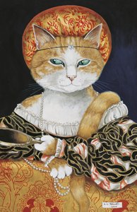 Ilustracja z Cats Galore! A Compendium of Cultured Cats (wyd. 2015) autorstwa Susan Herbert