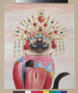 Ilustracja z Cats Galore! A Compendium of Cultured Cats (wyd. 2015) autorstwa Susan Herbert