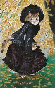 Ilustracja z Cats Galore! A Compendium of Cultured Cats (wyd. 2015) autorstwa Susan Herbert