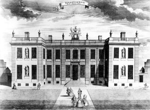 Widok Marlborough House w Pall Mall, Westminster, 1741