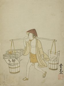 Sprzedawca wody, 1765 autorstwa Suzuki Harunobu