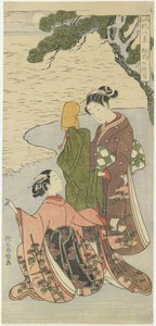 Jesienny blask księżyca Matsukaze, ok. 1930 r. 1767 autorstwa Suzuki Harunobu