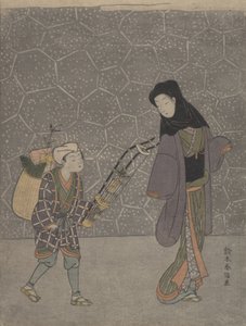 Łuk miażdżący demony, ca. 1765 r., ok. 1765 r. 1765. autorstwa Suzuki Harunobu