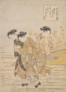Jewel River i Ide Ide no Tamagawa, ca. 1768 r., ok. 1768 r. 1768. autorstwa Suzuki Harunobu