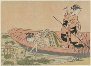 Mitate of Zhou Maoshu, po 1765 (kolorowy drzeworyt) autorstwa Suzuki Harunobu