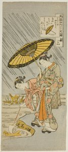 Ono no Komachi (Furyu, Yatsu City, 7 Komachi)” autorstwa Suzuki Harunobu