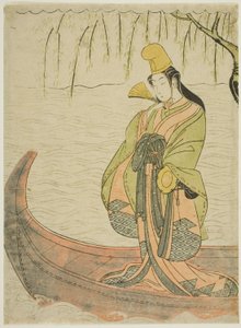 Tancerka Hakubyo s end jin g członek asazuma boa autorstwa Suzuki Harunobu