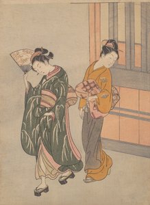 Pogodny górski wiatr wentylatora, ca. 1766 r., ok. 1766 r. 1766. autorstwa Suzuki Harunobu