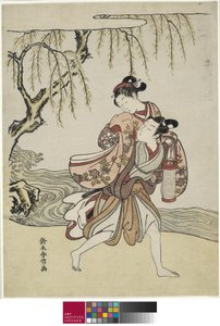 Ucieczka autorstwa Suzuki Harunobu