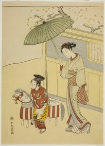 Koń hobby autorstwa Suzuki Harunobu