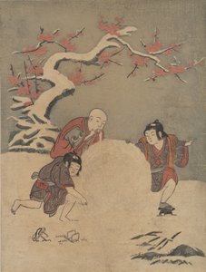 Śnieżna kula, 1770., 1770. autorstwa Suzuki Harunobu