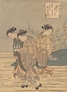 Rzeka Tama w Ide, prowincja Yamashiro, prawdopodobnie 1766., prawdopodobnie 1766. autorstwa Suzuki Harunobu