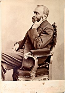Alfred Nobel (1833-1896), Atelier Florman, Sztokholm. Zdjęcie albuminy