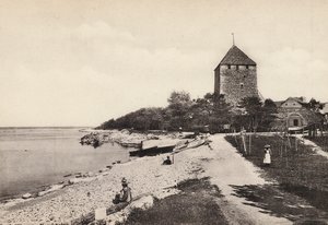 Szwecja / Szwecja: Gotlandia, Wisby, Kruttornet (zdjęcie czarno-białe) autorstwa Swedish Photographer