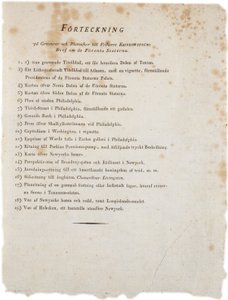 Spis ilustracji z Klinckowstroms Atlas of the United States, 1824 (druk) autorstwa Swedish School