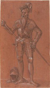 Człowiek w zbroi autorstwa Swiss 16th Century