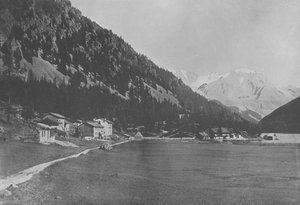 Champey i Grand-Combin (zdjęcie czarno-białe) autorstwa Swiss Photographer