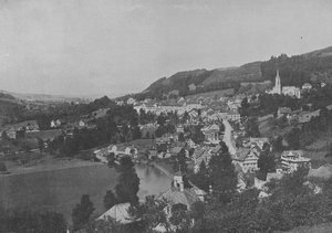 Lichtensteig, Toggenbourg, Canton de Saint-Gall (zdjęcie czarno-białe) autorstwa Swiss Photographer