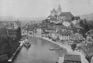 Thoune, Vue Generale (zdjęcie czarno-białe) autorstwa Swiss Photographer