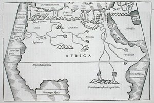 Afryka, z „Polihistorii” rzeczy z całego świata...” Caiusa Juliusa Solinusa, publikacja Bazylea 1543 (drzewryt) autorstwa Swiss School