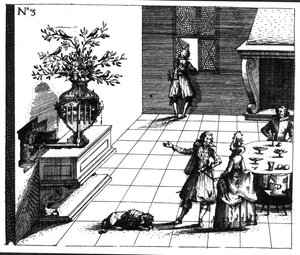 Drzewo muzyczne śpiew ptaków, wydane ok. 1670 autorstwa Swiss School
