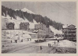 Davos im Schnee, Davos w śniegu (lito) autorstwa Swiss School
