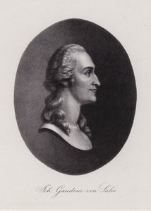 Johann Gaudenz von Salis-Seewis, szwajcarski poeta (grafika) autorstwa Swiss School